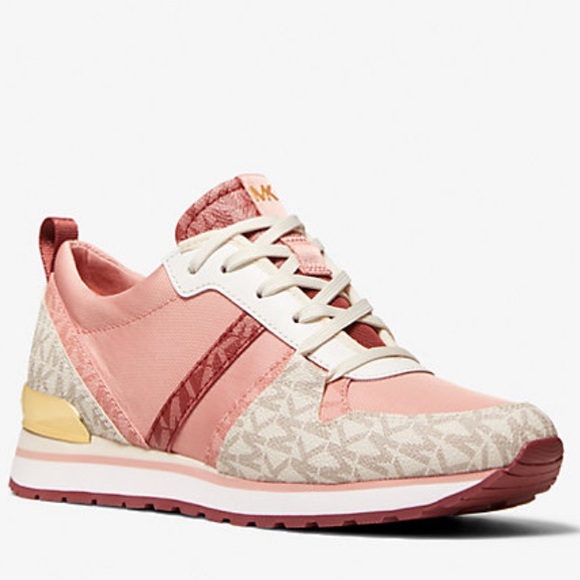 NIB MICHAEL KORS PINK WOMENS Dash Logo and Mesh Trainer SIZES 8.5, CINNAMON - Picture 14 of 14